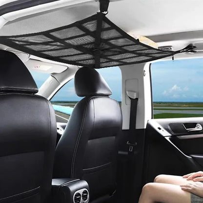 Car Ceiling Net Storage Bag Cargo Universal Truck SUV Space Saving Car Trunk Storage Pocket Organizer Sundries Bag Roof Cargo
