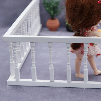 Simulation Dollhouse Railing Living Room Home Kitchen Life Scene garden Room 1:12 Scale Wooden Fence Handrail Decoration