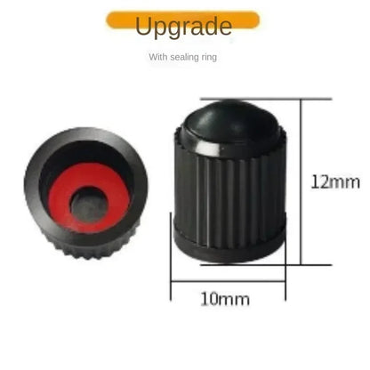 4-1000Pcs Car Tire Valve Plastic Black Bike Tyre Valve Caps with O Rubber Ring Covers Dome Shape Dust for Car Motorcycles