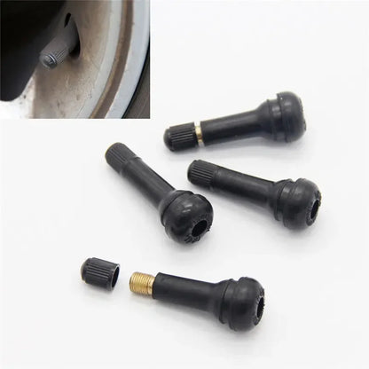10Pcs TR413 Snap In Type Rubber Valve Tool Set Tubeless Tyre Valves Stems Rubber Valve Stems Car Accessories Parts Replacement