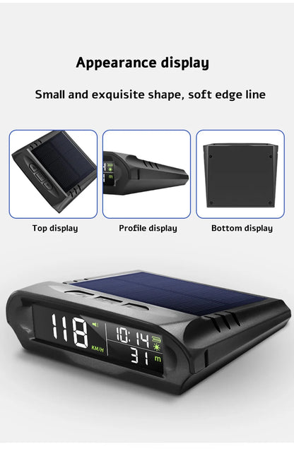 Digital Head‑Up Displayer OBD2+GPS Speed Warning Head Up Display Smart Gauge Car HUD Speedometer Turbo RPM Alarm for Car Truck