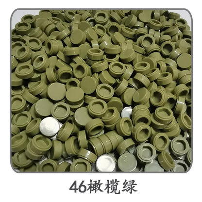 900pcs 52 Colors City Building Blocks Flat Tile 1x1 Round Bricks DIY Enlighten Blocks Parts 98138 Blocks for Children Boys Girls