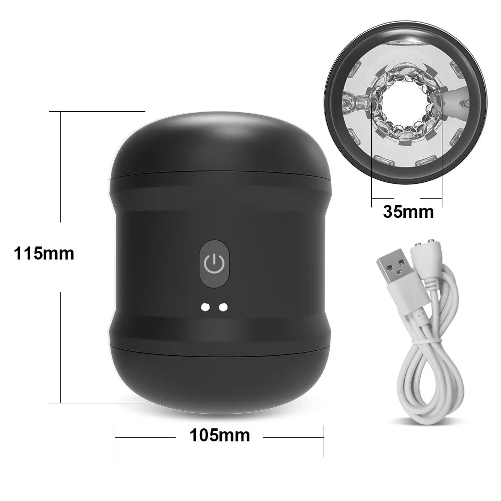 Automatic Male Masturbator Vibrating Men Open-ended Pocket Pussy Masturbation Cup Soft Silicone Adult Goods Sex Toy for Men