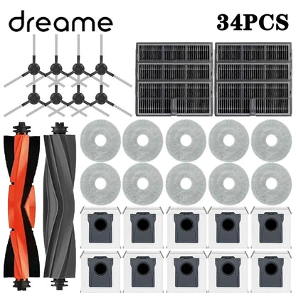 Dreame L40 Ultra AE / L40 Ultra CE Robot Vacuum Spare Parts Main Side Brushes Mop Cloths HEPA Filters Dust Bags Accessories