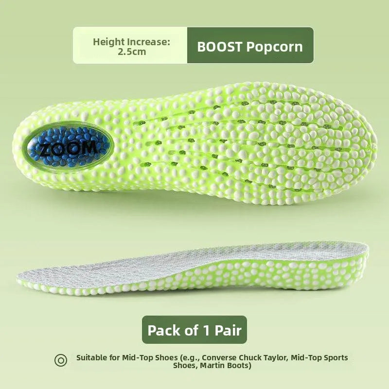 Elevated Insole Shoe Insert Hard Bottom Unisex Invisible 2cm Heightening Pad Comfortable All-Season Footwear Accessory