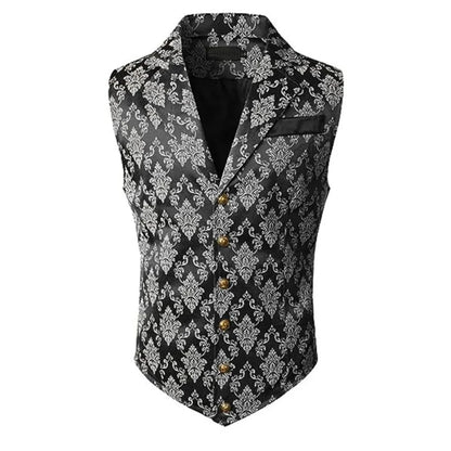 Slim Fit Vest British Retro Style Fashionable Suit Vest for Daily Casual Wear Black Vest Mens Vest Waistcoat