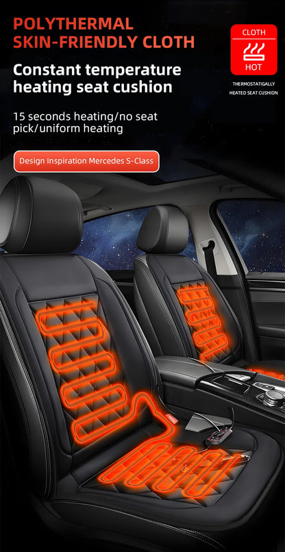 Yannice 12V Winter Heating Car Seat Cushion Fast Heated Household Cushion Keep Warm Car Seat Cover Universal Heated Seat Cushion