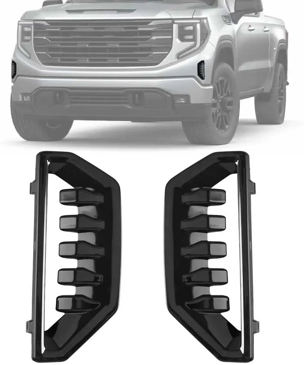 Bumper Grille Cover Air Duct For GMC Sierra 1500 2022-2025  84869628 GM1039287 84869627 Bumper Grille Cover Air Duct Assembly