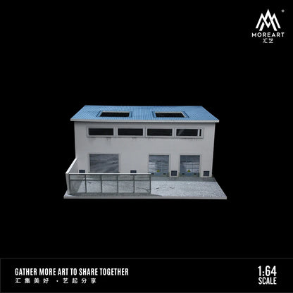Diorama 1/64 Die-Cast Garage Model LED Lighting Street Parking Lot Scene Model Display City Factory Buildings Model Toy AU