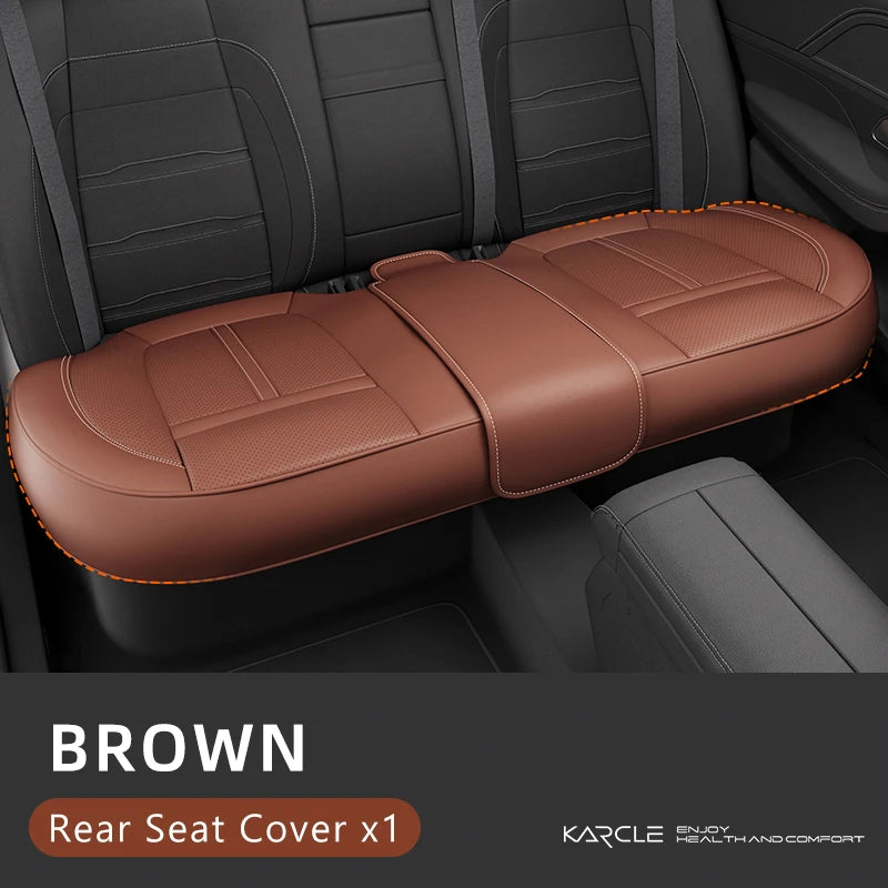 Universal PU Leather Car Seat Cover Full Wrap Anti Slip Vehicle Chair Protector Mat Waterproof Sweatproof Auto Seat Cushion
