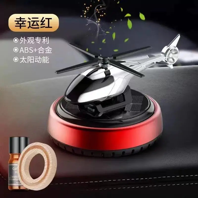 Solar Car Helicopter Propeller Fragrance Auto Interior Accessories for Men Women Car Perfume Decoration