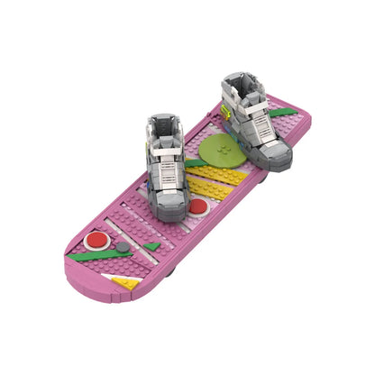 MOC Movie Back to the Future Skateboard Building Blocks Model High Tech Skateboard Shoes Creative Bricks Toys Kids Birthday Gift