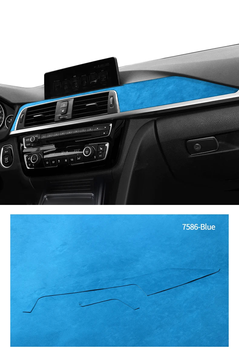 For BMW F30 F32 F34 Center Console Dashboard and Instrument Panel Trim Sticker Car Interior Tuning Accessorie Made of Alcantara
