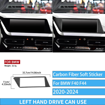 Real Carbon Fiber Car Accessories Black Trim Cover Soft Sticker For BMW 1/2 Series F40 F44 2020 2021 2022 2023 2024