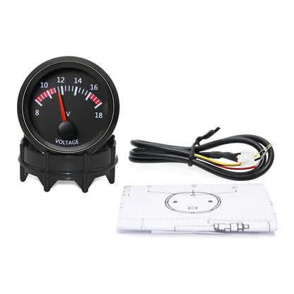 2'' 52mm Racing Car Indicator Water Temp Gauge Oil Temp Meter Voltmeter Oil Press Vacuum Boost Air Fuel Ratio EGT Instrument