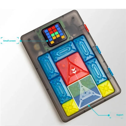 AI Huarong Dao Magnetic Attraction Building Blocks Sliding Puzzle, 500+ Levels, Logical Thinking Training Toy