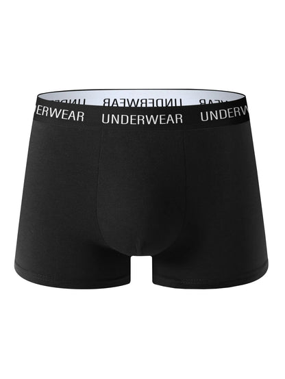 10Pcs High-Quality Men's Underwear Trendy Classic Men's Boxer Briefs Casual Sports Panties Soft Comfortable Breathable Shorts
