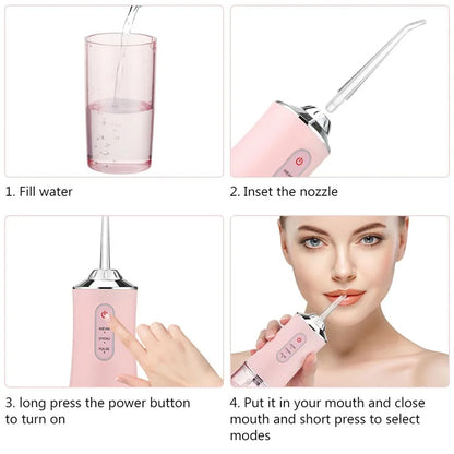 Powerful Water Oral Irrigation Irrigator Jet Ultrasound Air Ipx7 Waterproof Mouthwash Machines Dental Floss Flosser Irigator
