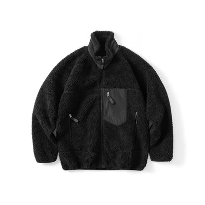 2026 Outdoor style Men's Cycling, Sports, Fishing, Mountain Climbing and Camping Fleece Jacket Imitating Lambskin Thermal Jacket