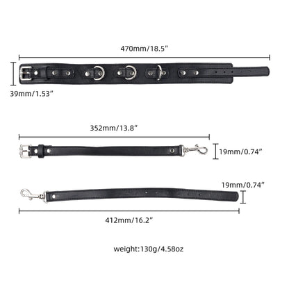 BDSM adjustable anal hook set leather collar handcuff straps BDSM removable multiple play accessories adult sex toys