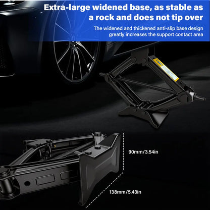 Universal 2 Ton Scissor Jack Kit Extendable Wheel Wrench for Car SUV Auto Tire Change Repair Tool