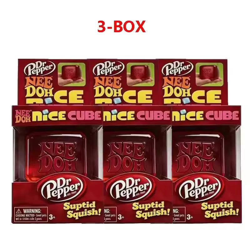 Dr Pepper Slow Rebound Squishy Fidget Toy Schylling Nice Cube Squeeze Sensory Stress Relief Anti-Anxiety for Kids Adults ADHD