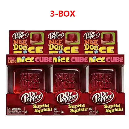 Dr Pepper Slow Rebound Squishy Fidget Toy Schylling Nice Cube Squeeze Sensory Stress Relief Anti-Anxiety for Kids Adults ADHD
