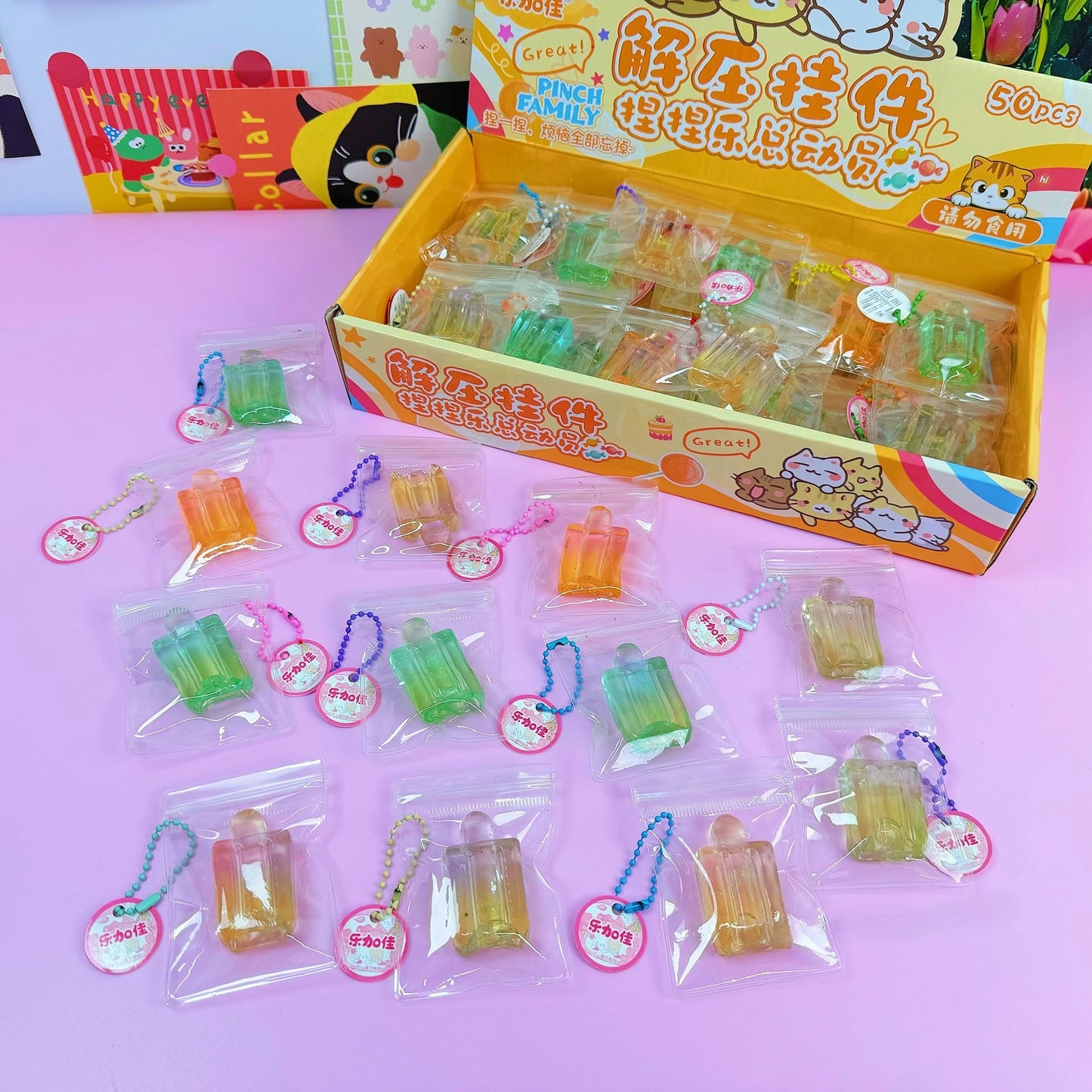 Mini Crystal Popsicle Squishy Ice Cream Stress Relief Toy, Squeezable, Venting, Relieve Anxiety Stress Relief Vent Toys Gift