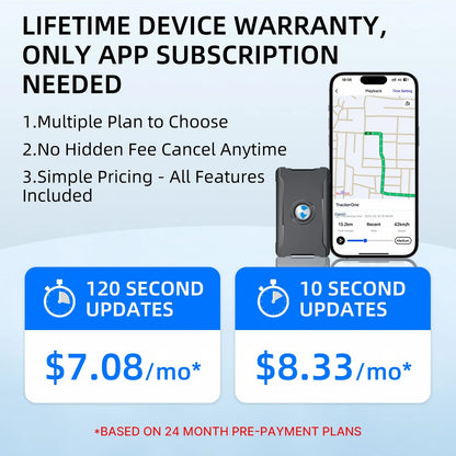 GPS Tracker for Vehicles Real-Time Location Hidden Magnetic Tracking Device for Cars Trip History Geo Fence Global Coverage