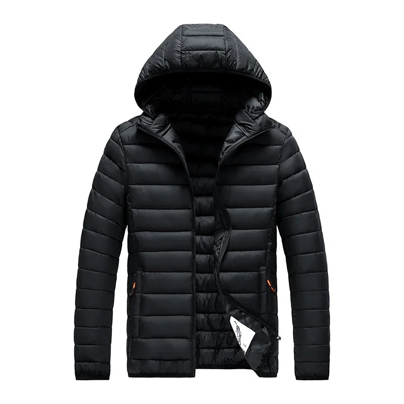8XL Men New Autumn Winter Warm Waterproof Parkas Jacket Coat Mens Hooded Casual Outwear Detachable Hat Outfits Parkas Coat Male