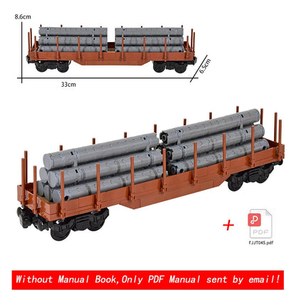 26cm Retro Double-Deck Passenger Train Car Building Blocks Model Green Gray Classic Train Display Toy for Hobbyists