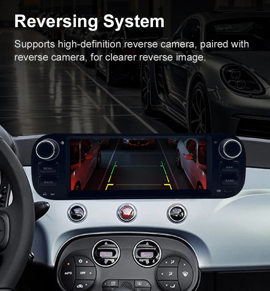 For Fiat Panda 2013-2020  Auto Multimedia Player  6.86" Touch Screen Steering Wheel Control Car GPS Navigation  Bluetooth Call