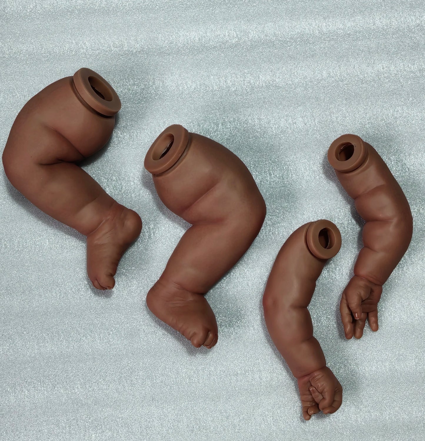 NPK 24inch Pickle Paint Doll Dark Skin Kit Already Painted Doll Parts Lifelike Reborn Baby DIY Toys