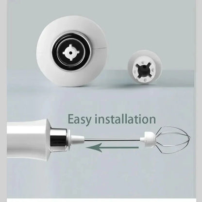 New 3 In 1 Wireless Handheld Electric Milk Foam Machine Mini Frother Maker Handheld Cappuccino Coffee Whisk Mixer Foamer Puller