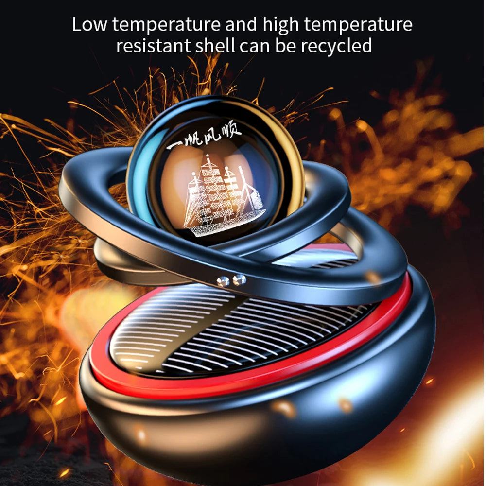 Solar Car Air Freshener Rotating Fragrance Decoration Accessories Interiors Men Women Original Auto Flavoring Perfume Diffuser