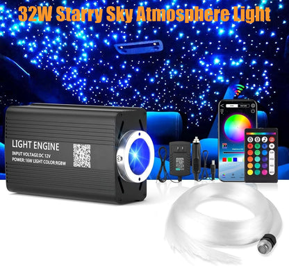 RGBW Fiber Optic Star Headliner Kit APP Bluetooth Car Roof Ceiling Light Interior Ambient Lighting DIY Starlight Kit Accessories