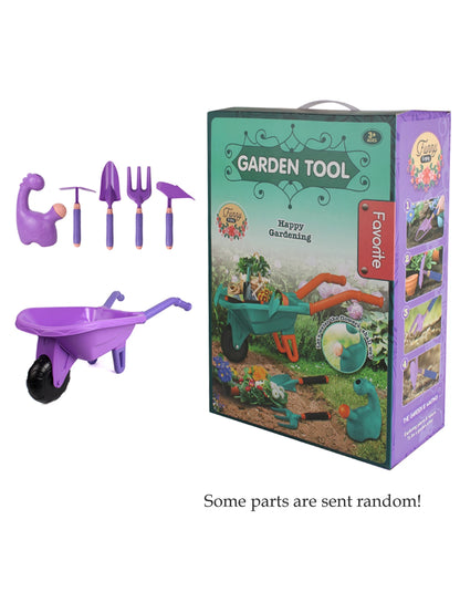 Gardening Tool Set Toys for Kids, Children's Outdoor Garden Beach Cart Apron Glove Plant Flowers Tools Gifts for Boys and Girls