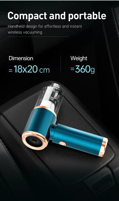 SZUK Mini Car Vacuum Cleaner 165000Pa Powerful Vacuum Cleaner Strong Suction Handheld Portable Wireless Vacuum Cleaner for Car