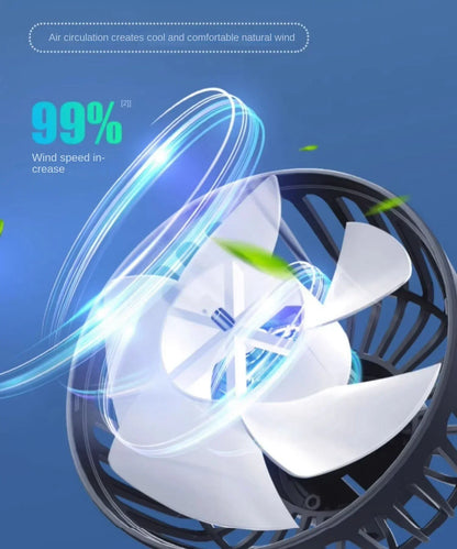 3-speed Car Seat Back Cooling Fan USB Charge Dual Head Fan 360 Degree Rotation Neck Cooler for Summer Car Accessories