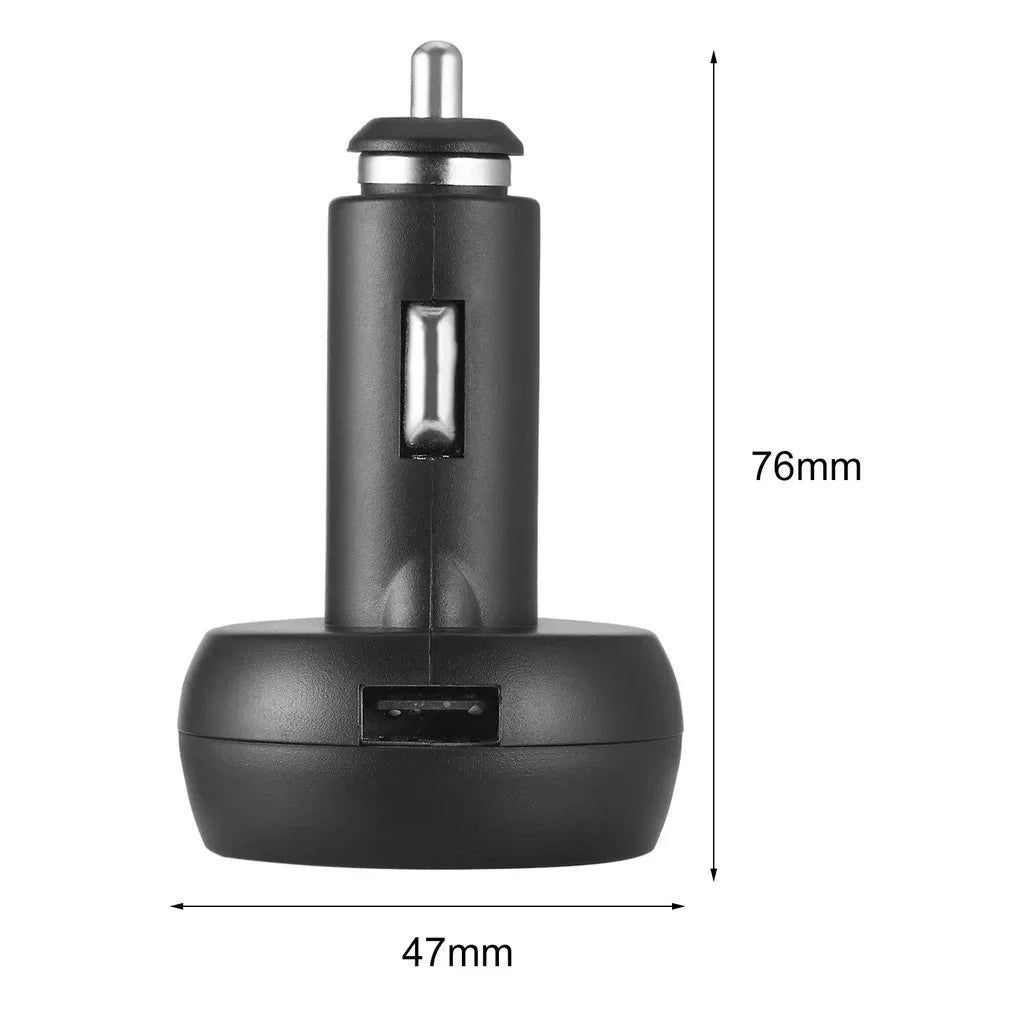 3 in 1 12V/24V LED Digital Voltmeter With Power Supply Current Meter for Car Cigarette Lighter Thermometer With Type C Socket
