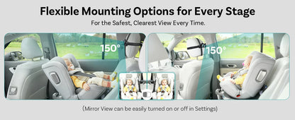 Ottocast Mini Pico 2in1 Wireless CarPlay Dongle Car Baby Safety Camera Pet Back Seat Camera Child Car Monitor For 99% of the car