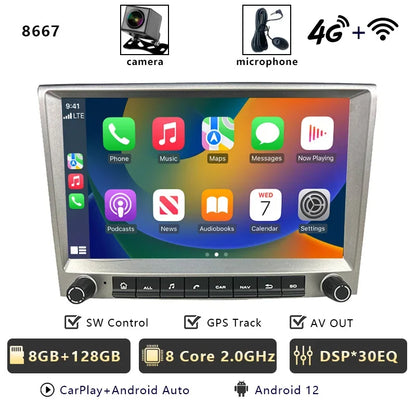 CHSTEK Car Radio Wireless Carplay Qualcomm for Porsche 911 997 Boxster Cayman 987 Auto Android 13 Multimedia Player Navigation