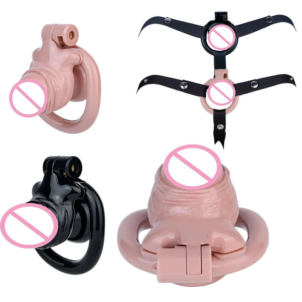 SXM Detachable Chastity Belt Built-in Urinal Port  Lock BDSM Chastity Cage Cock Belt Sexual Restraint Abstinence Sex Toys