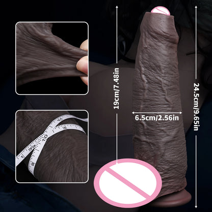 Wearable Realistic Strapon Dildo Skin Testicles Sliding Anal Vagina Sexy Adult Masturbation Big Penis For Women Sex Toys Dildos