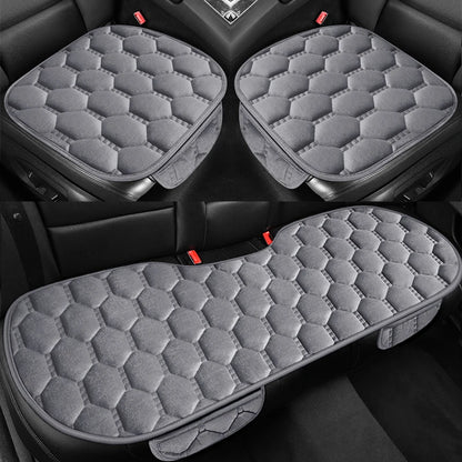 Winter Warm and Thick Velvet Car Seat Cushion Four Seasons Universal Single Seat Small Three piece Plush Warm Five Seat Anti sli