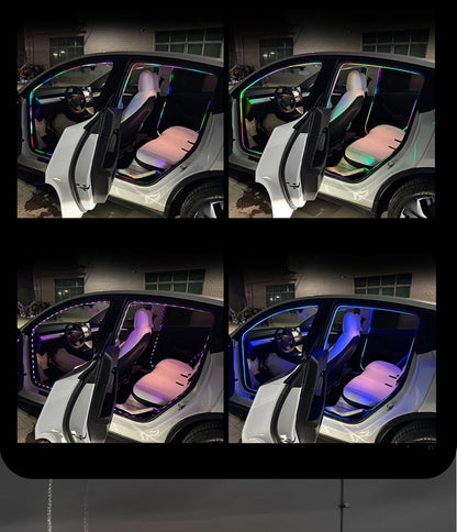 4in1 Symphony Automotive Door Frame color-changing RGB LED Interior Ambience light USB APP Remote Control Easy to Install