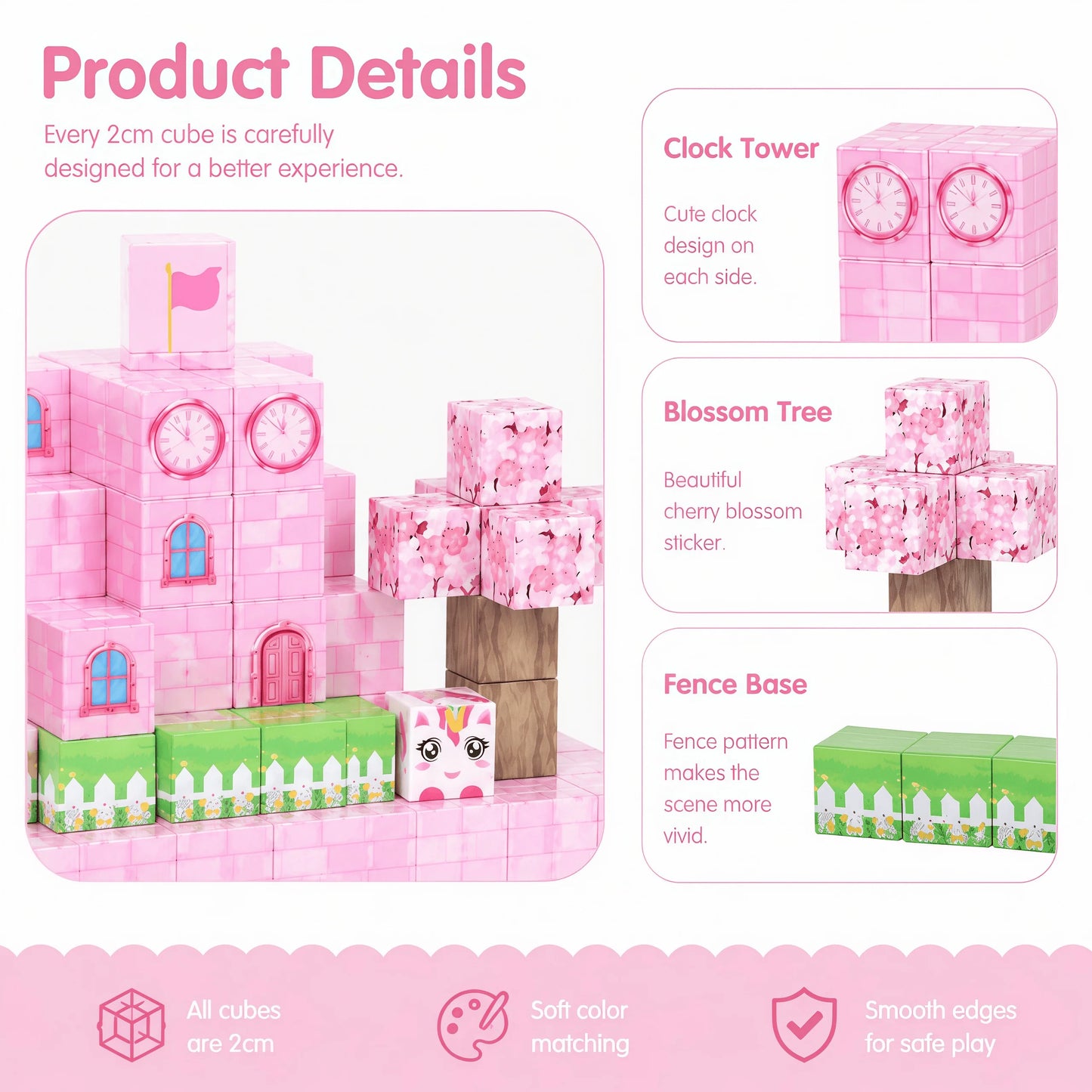 36-128 Pcs Magnetic Building Blocks Kids Magnetic Toys Cool Construction Toys Safe ABS Travel Set Xmas Halloween Gift