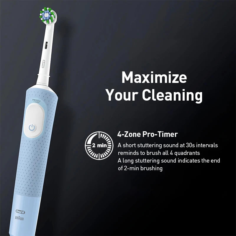 Oral B Electric Toothbrush D103 3D Action Daily Clean Teeth 3 Modes Visible Pressure Sensor Gum Cares Waterproof Rechargeabl