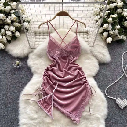 Sexy Lace Strap Jumpsuit Slim Fit Transparent Women's Pajamas Halter Playsuit Erotic Lingerie Catsuit Backless Hollowed Bodysuit