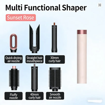 SenCiciMen New 6-in-1 Hair Styler Hot Air Brush, Multi-Functional Dry Straighten Curl, Salon & Home Use Hair Styling Tool